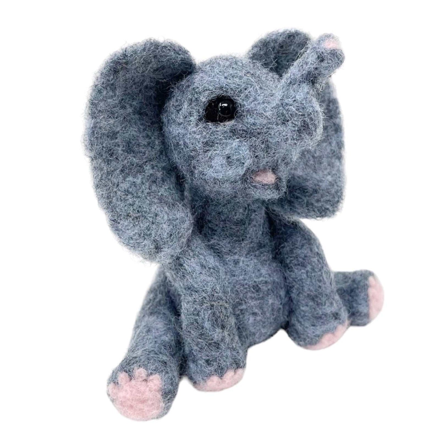 Baby elephant needle felting craft kit by The Crafty Kit Company.