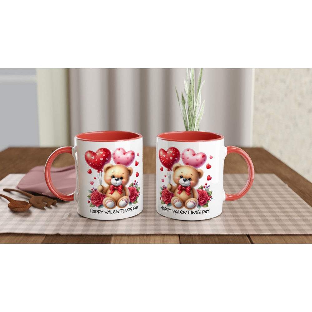 Cute Valentine's Day Mug - Ceramic Coffee Cup with Heart Design - Perfect Gift