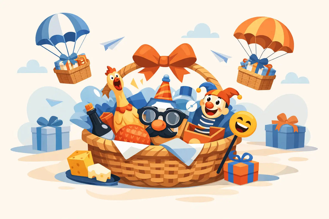 15 Funny Gift Basket Examples That Land