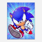 Vibrant Sonic Wall Canvas featuring Sonic the Hedgehog in action with a bold, colorful design.