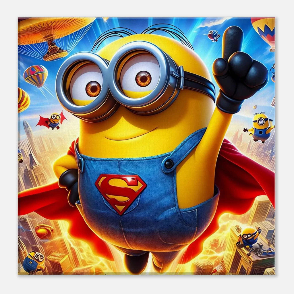 Minions Wall Canvas featuring vibrant print with mischievous Minions, ideal for kids’ rooms.