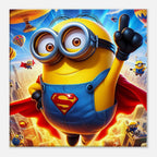 Minions Wall Canvas featuring vibrant print with mischievous Minions, ideal for kids’ rooms.