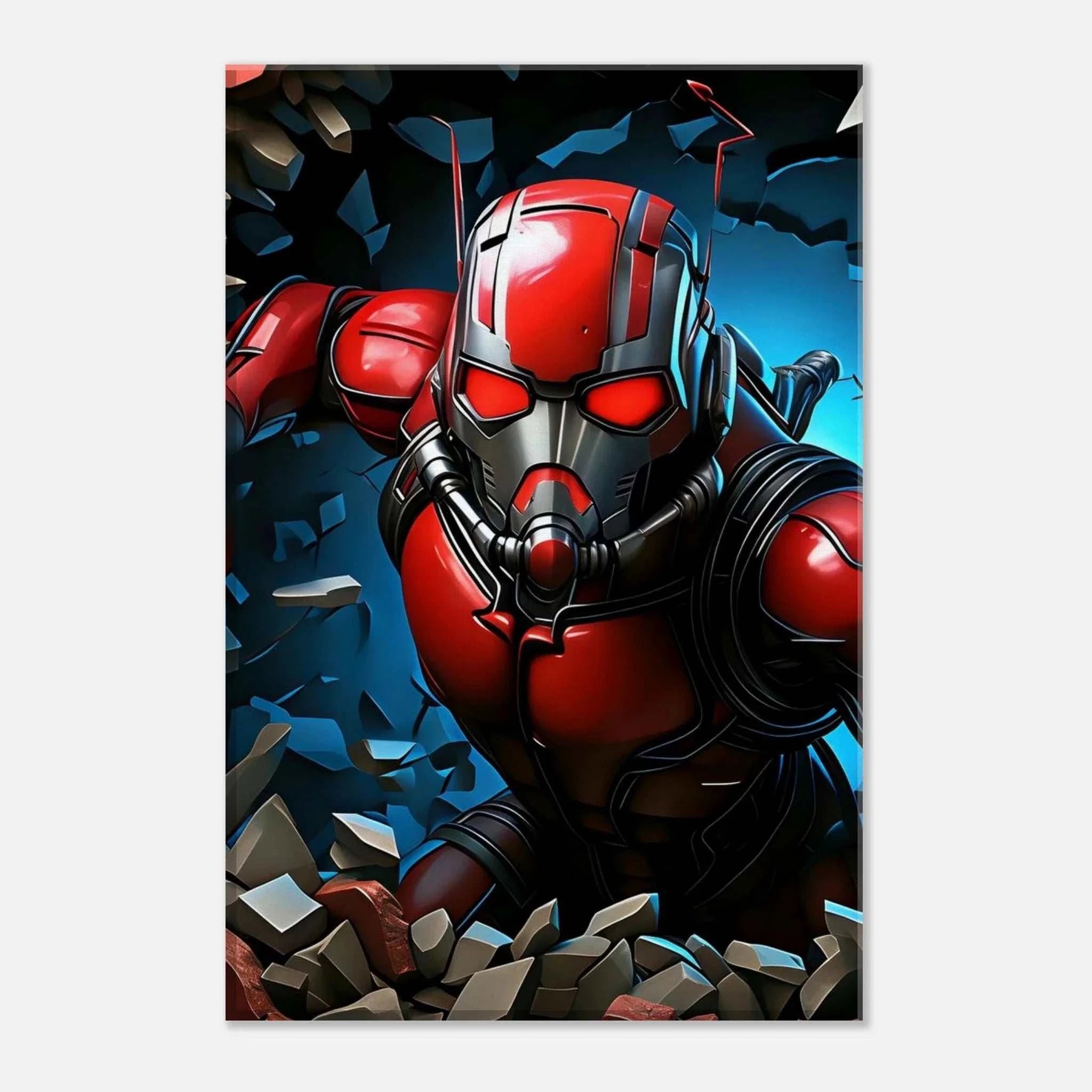 Antman Canvas featuring bold, dynamic Marvel artwork showcasing the hero's fearless spirit and powers.