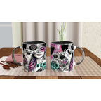 Motivational coffee mug with "Remember Your Why" quote, vibrant design, 11oz ceramic, two-tone finish.