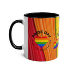 LGBTQ+ Pride mug with a vibrant rainbow design, perfect for celebrating love and equality.