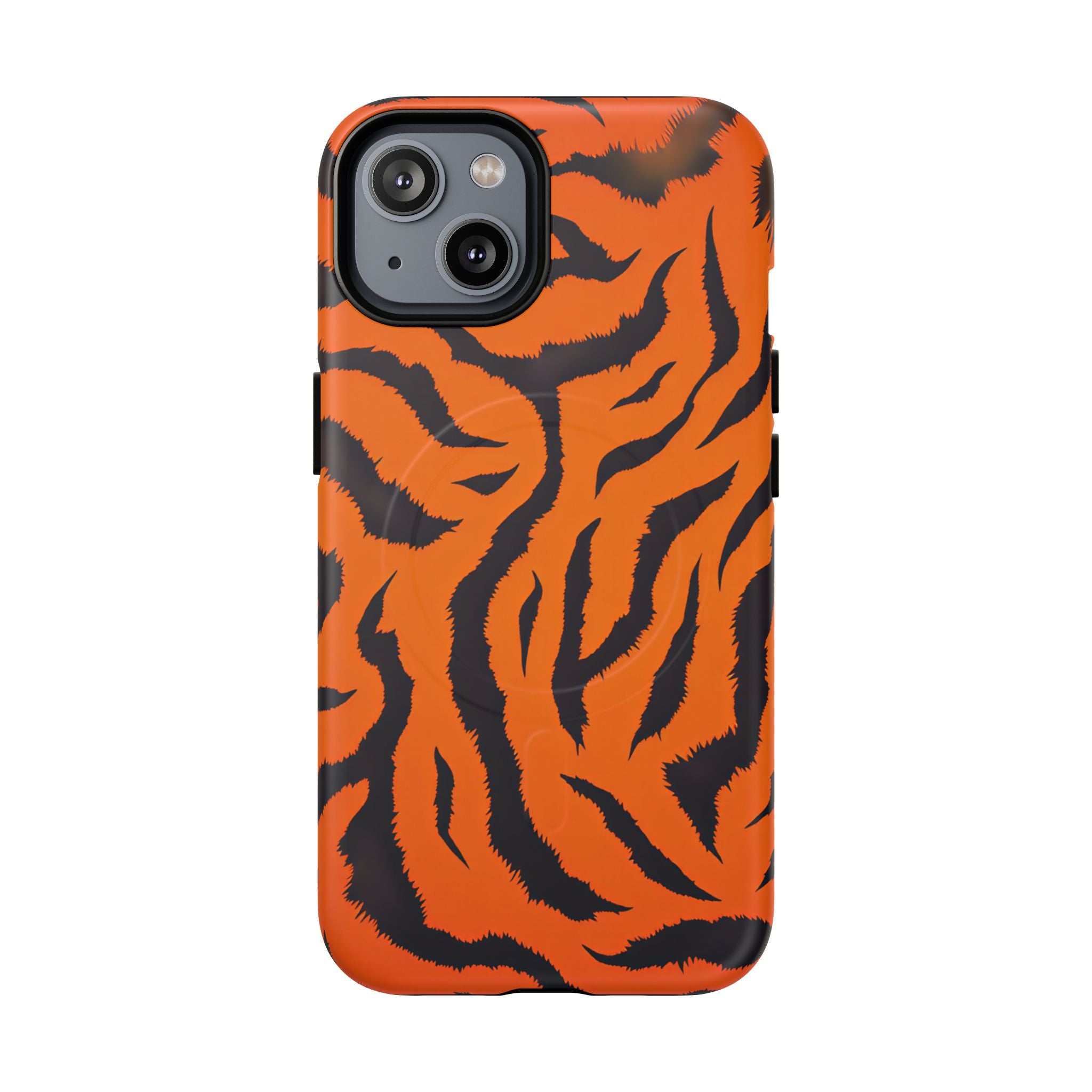 Orange Tiger Print iPhone Magsafe Phone Case