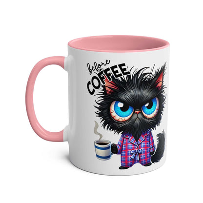 Fun Sarcastic Coffee Mug with Cat Design, 11oz Ceramic, Glossy Finish