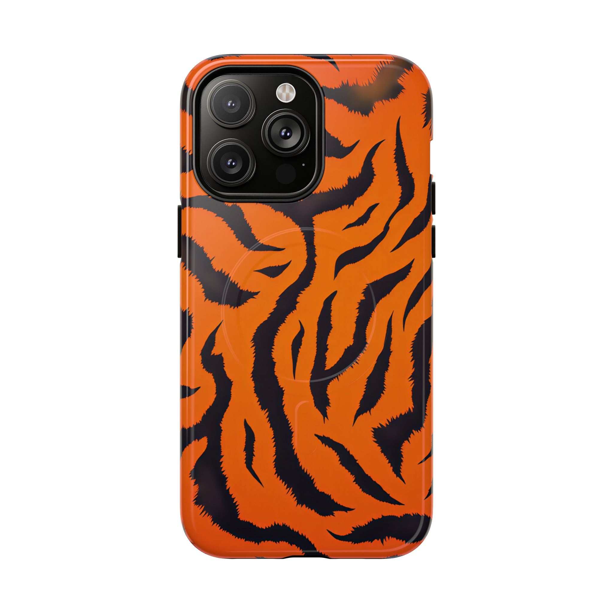 Orange Tiger Print iPhone Magsafe Phone Case