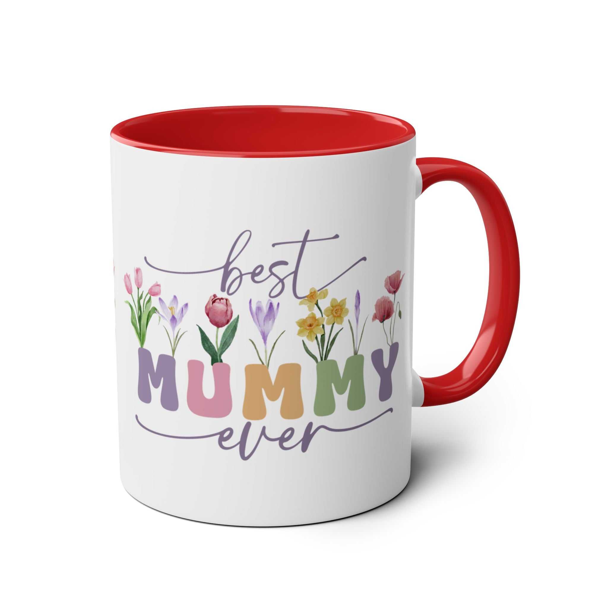 Best Mummy Ever Mothers Day gift mug with colorful floral design.