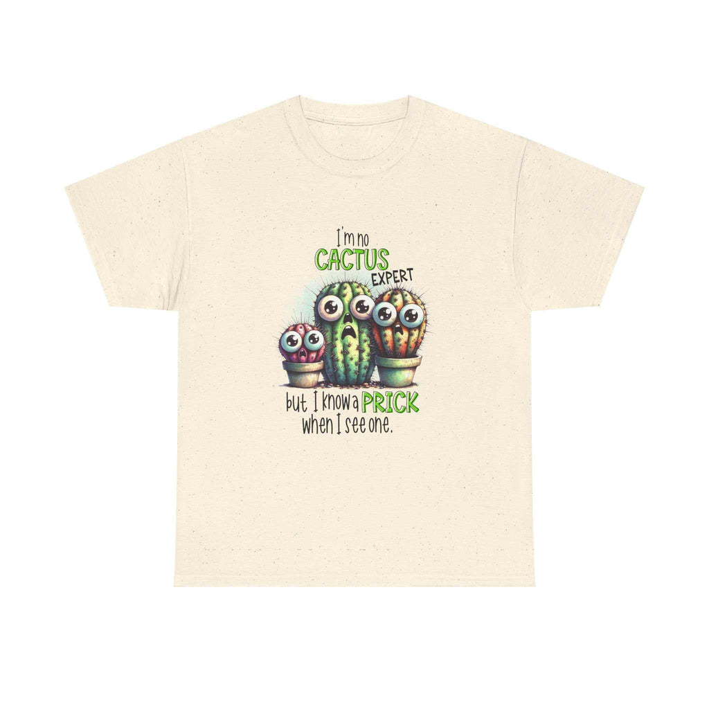 Cactus Expert Fun Graphic T-Shirt with humorous cactus design on soft cotton fabric