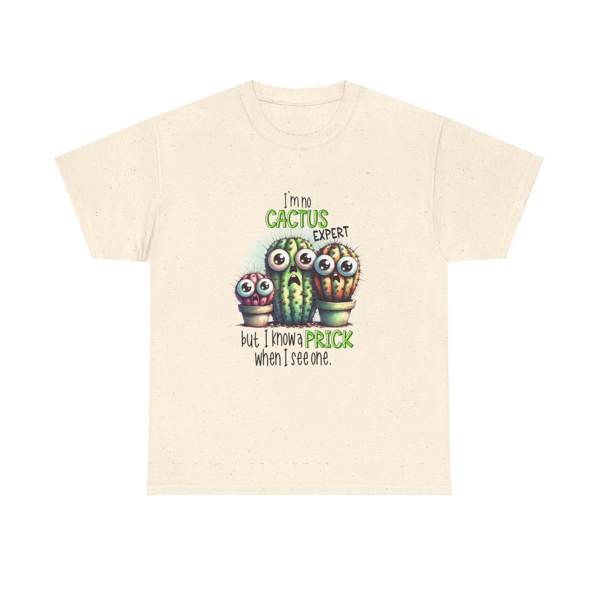 Cactus Expert Fun Graphic T-Shirt with humorous cactus design on soft cotton fabric