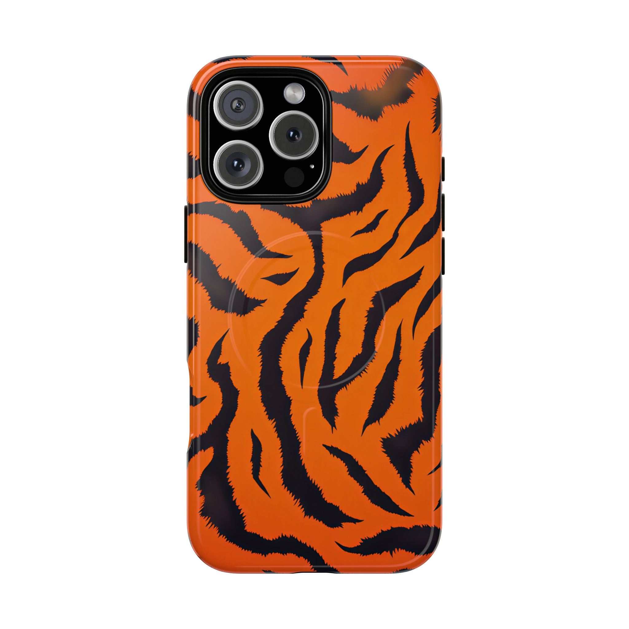 Orange Tiger Print iPhone Magsafe Phone Case