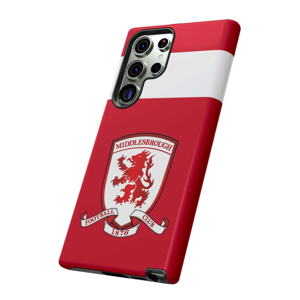 Middlesbrough Magnetic Samsung Case with red colors and dual-layer protection for wireless charging