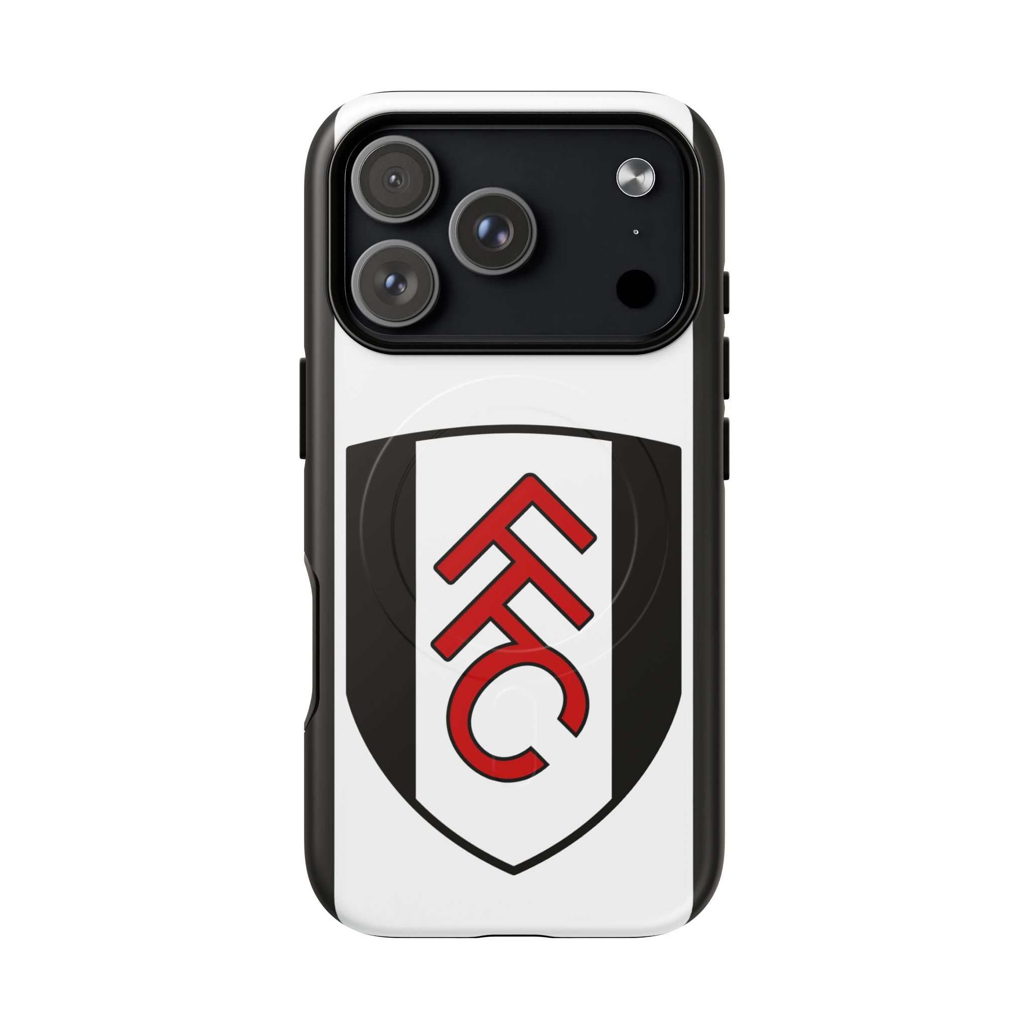 Fulham FC MagSafe iPhone case with iconic club crest and black white design