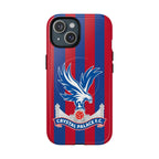 Crystal Palace MagSafe iPhone case with red and blue stripes and club crest, dual-layer protection and wireless charging compatible