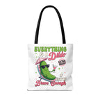 Cheeky Quote Pickle Tote Bag with playful design and durable spun polyester fabric