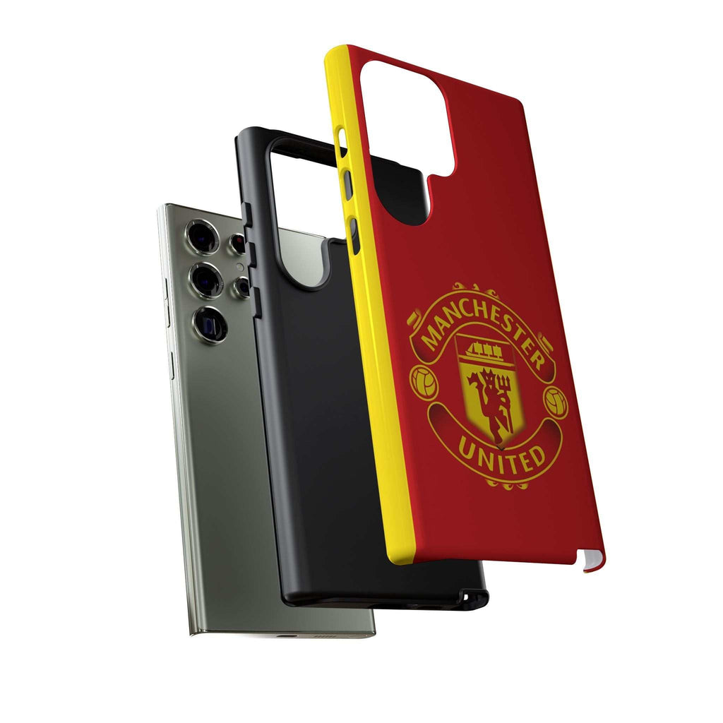 Manchester United Magnetic Samsung Case with red club crest and dual-layer protection