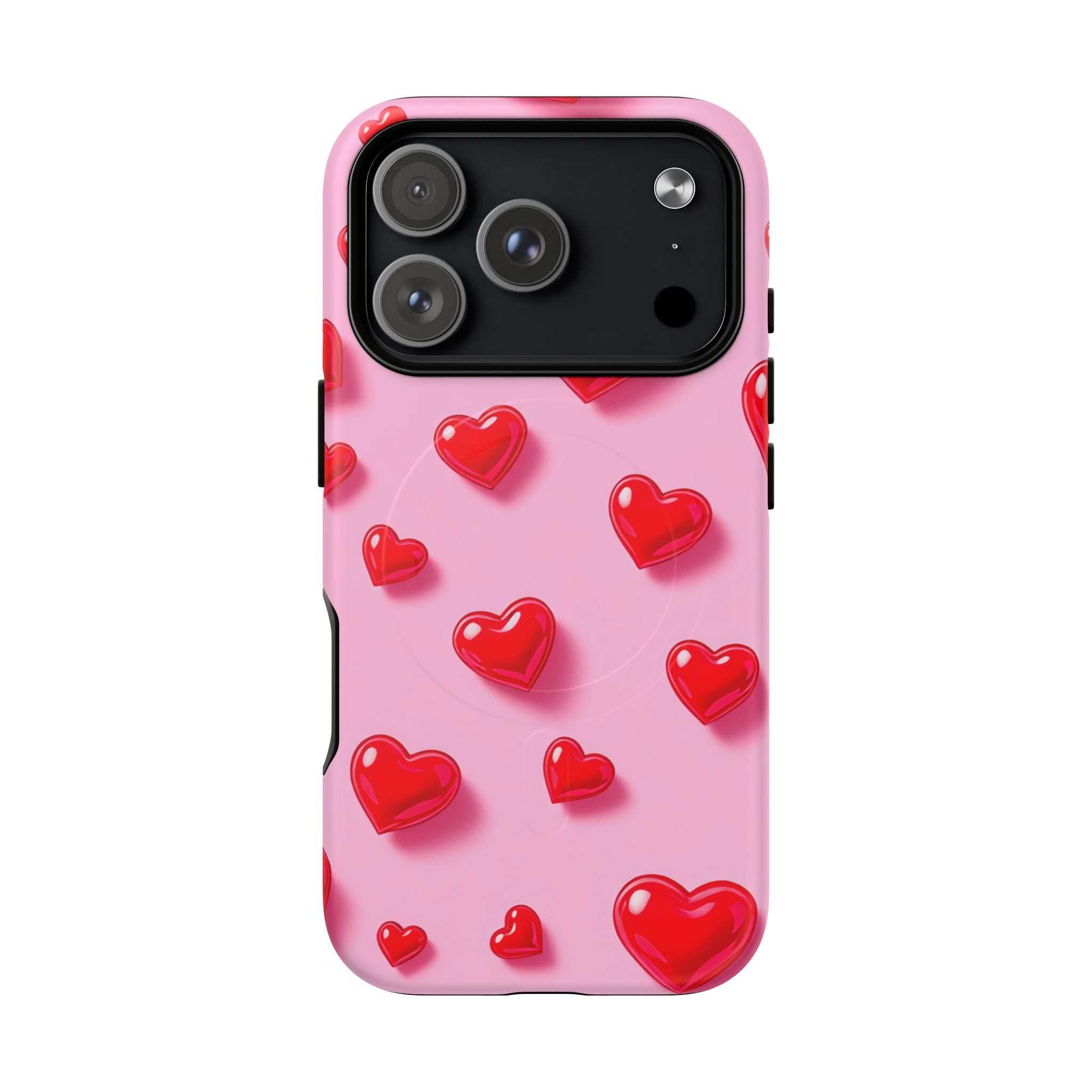 Pink Hearts iPhone Magsafe Phone Case