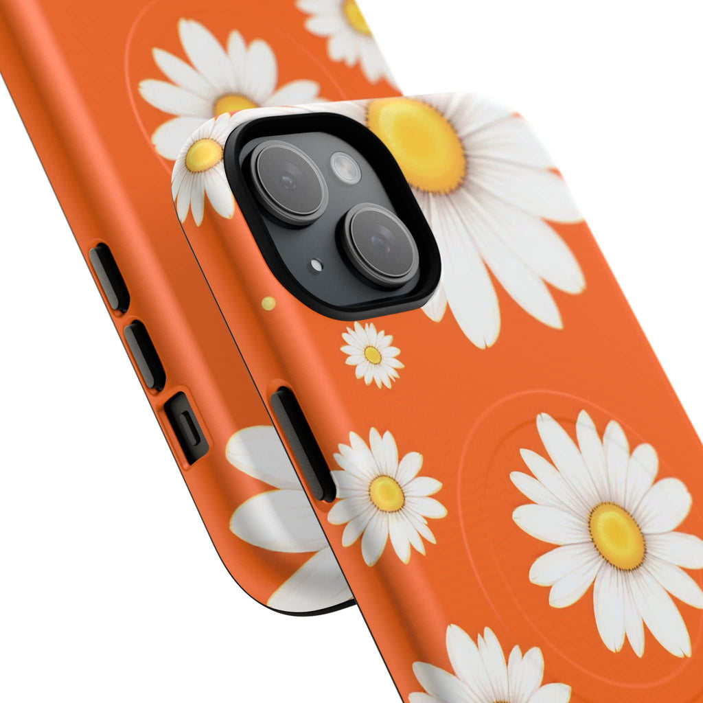 Orange Daisy Design iPhone Magsafe Phone Case
