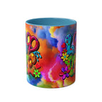 LGBTQ+ Pride Mug with vibrant rainbow design and ceramic finish.
