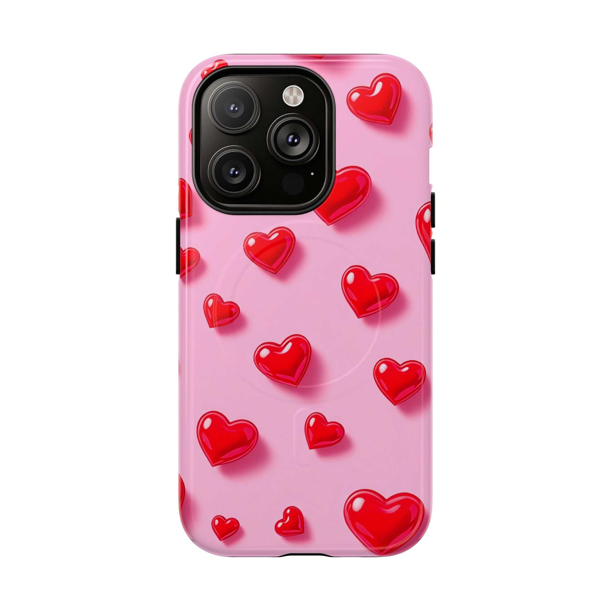 Pink Hearts iPhone Magsafe Phone Case