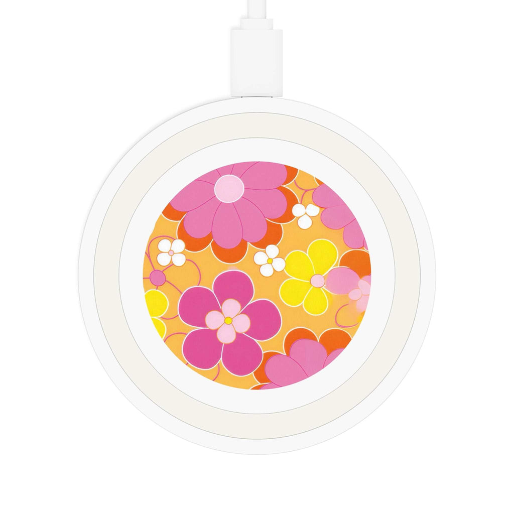 Retro Floral Design Wireless Charging Pad