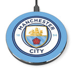 Manchester City wireless charger with 10W fast charging and club crest design