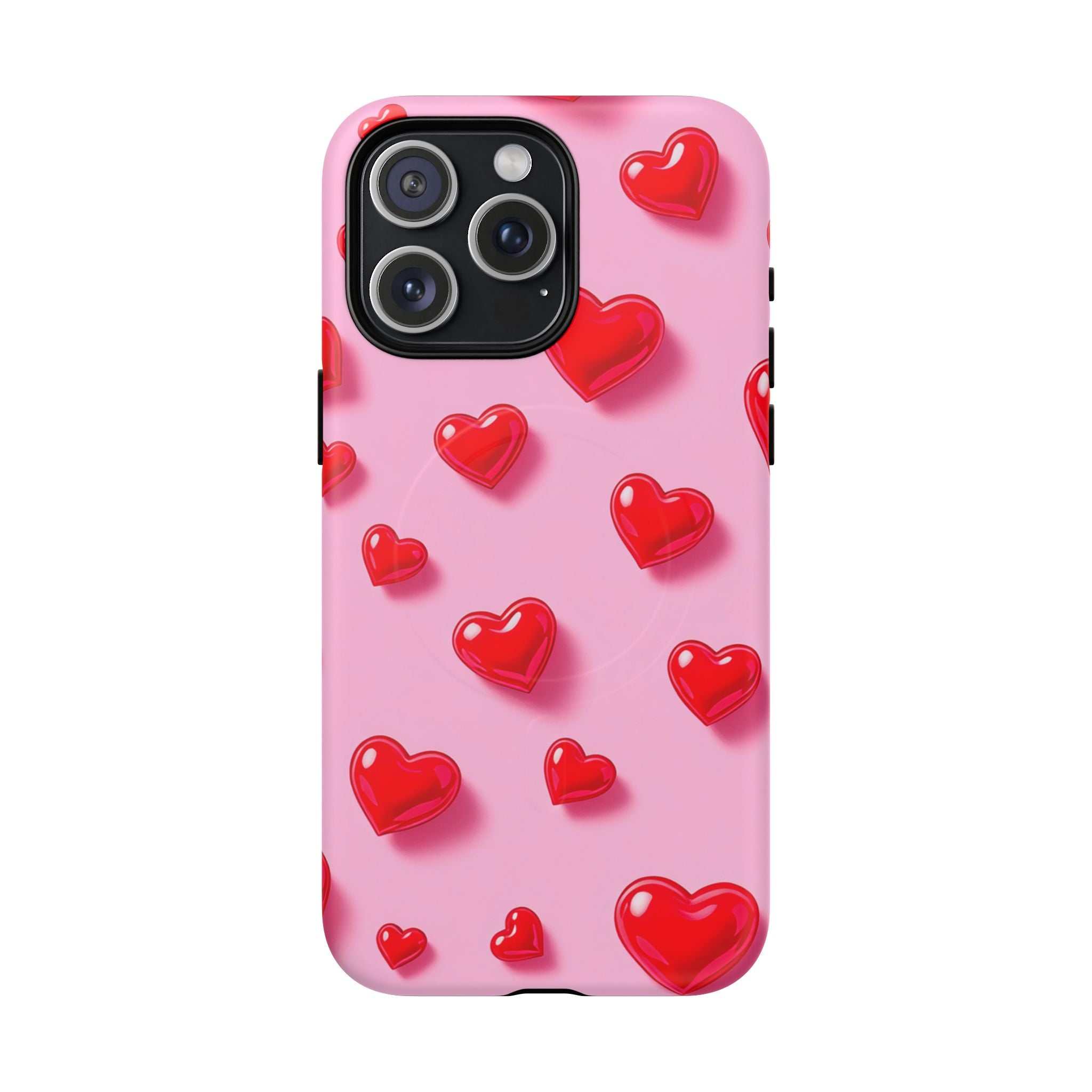 Pink Hearts iPhone Magsafe Phone Case