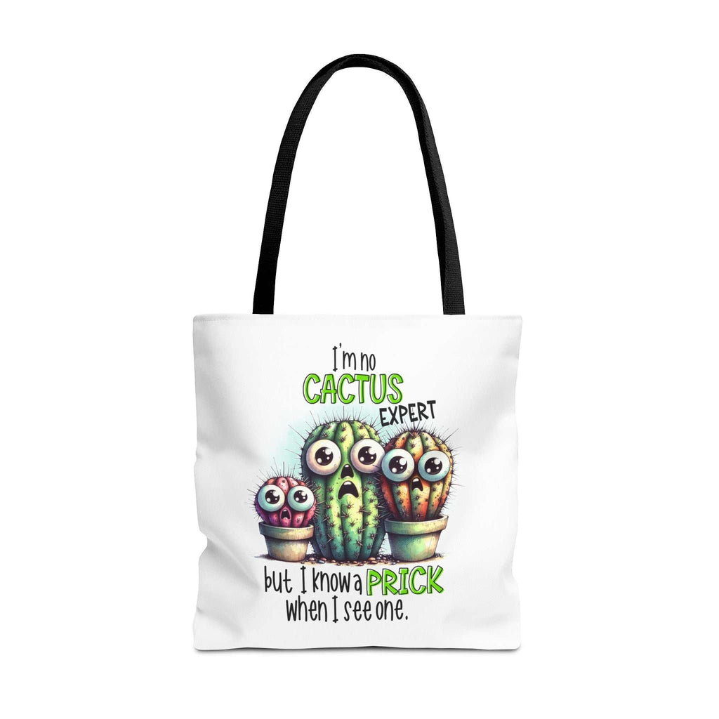 Cheeky fun cactus tote bag with bold design and multiple handle color options