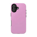Dusky Pink iPhone Magsafe dual-layer protective phone case with shock-absorbing TPU lining and clear ports
