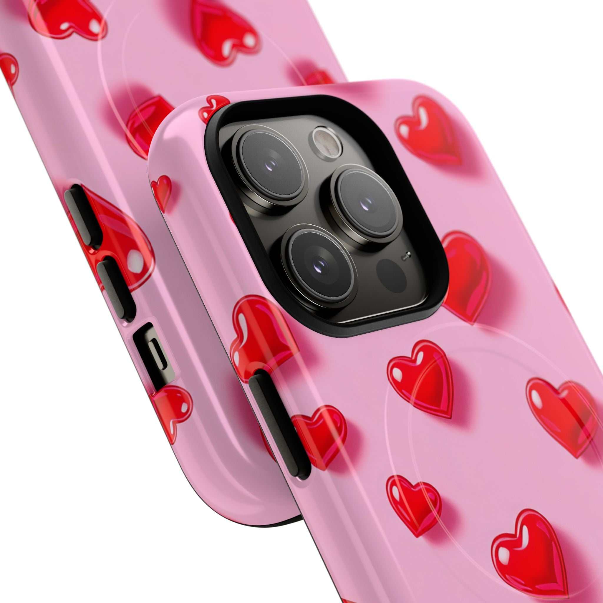 Pink Hearts iPhone Magsafe Phone Case