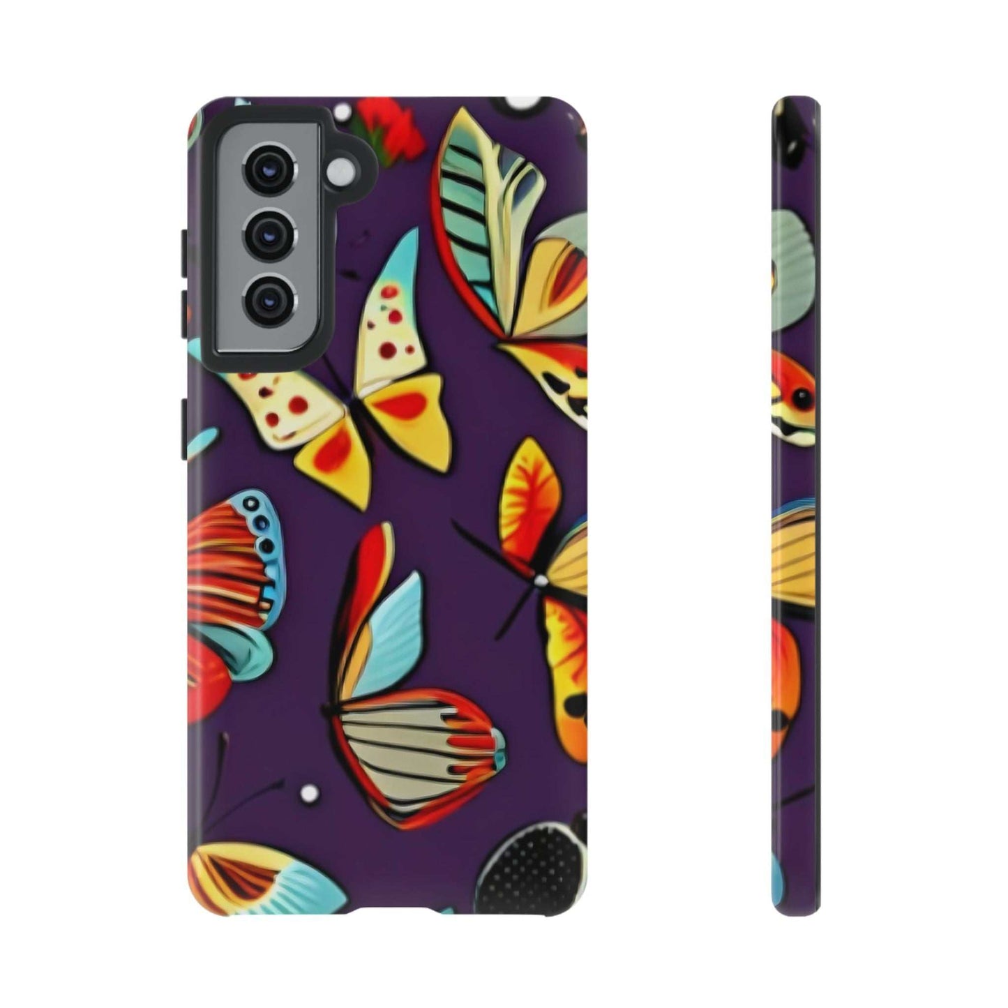 Bright Vibrant Butterfly Samsung Phone Case designed by littlebitz 