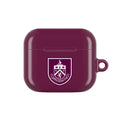 Burnley FC AirPods protective case with claret and blue colors and club crest