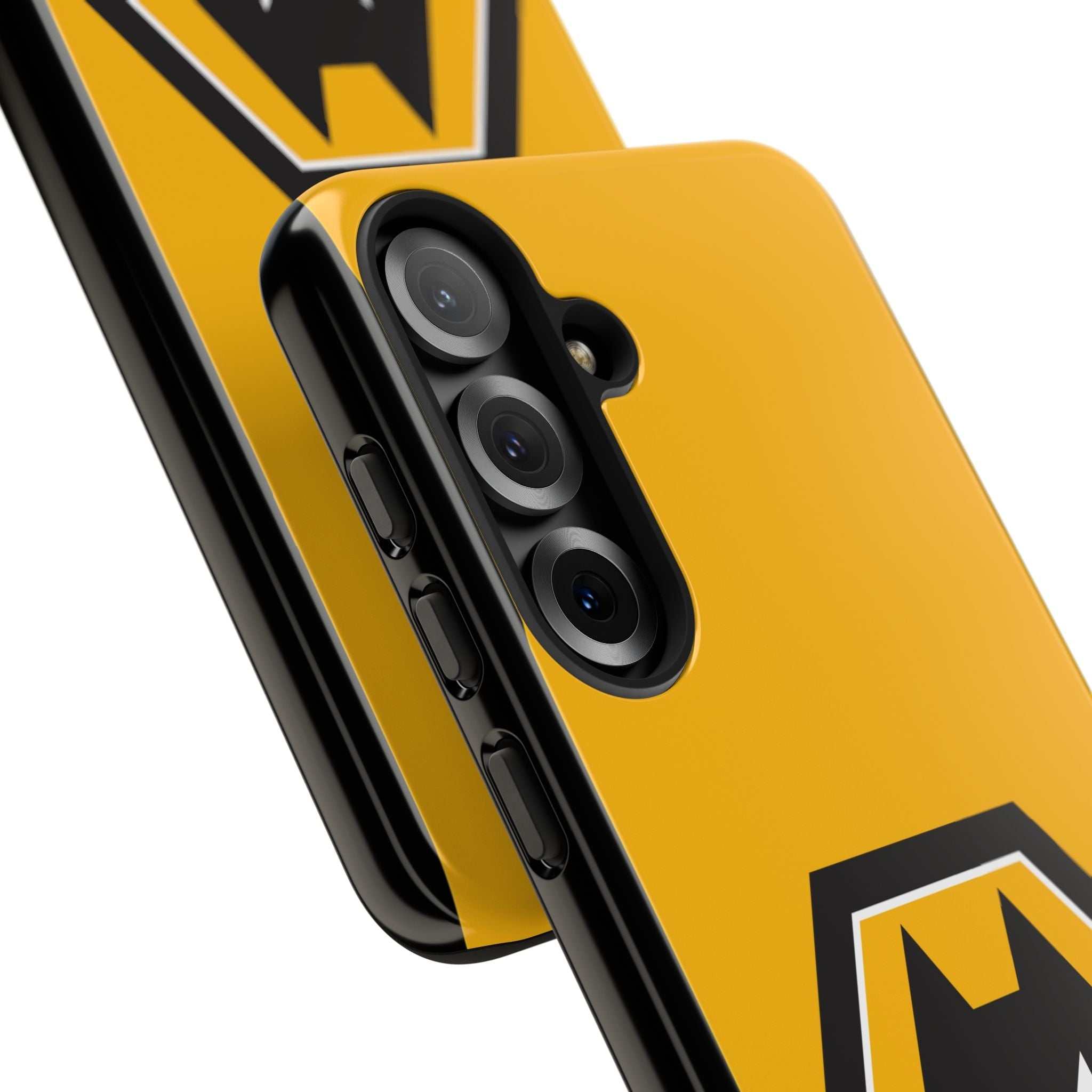 Wolves FC Magnetic Samsung Case with gold and black team colors and protective dual-layer design