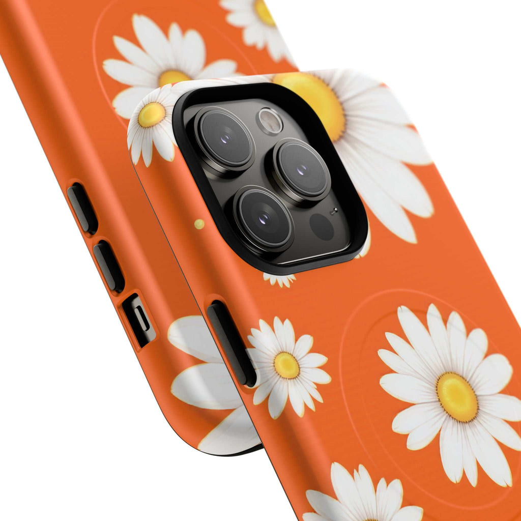 Orange Daisy Design iPhone Magsafe Phone Case