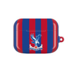 Crystal Palace FC AirPods Pro protective hard case with red and blue stripes and eagle crest