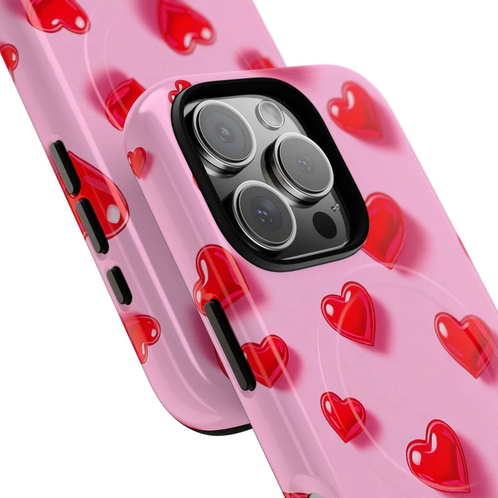 Pink Hearts iPhone Magsafe Phone Case