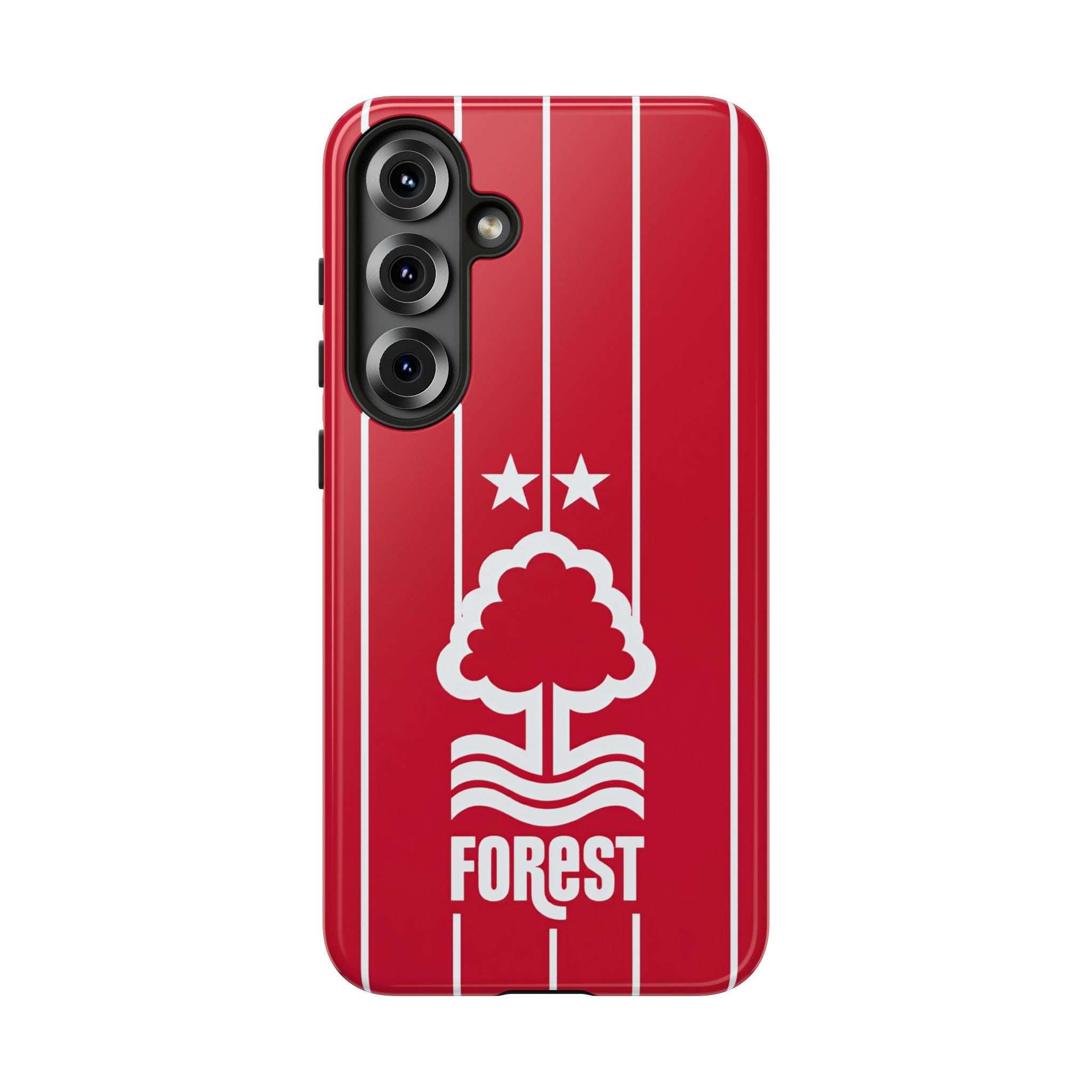 Nottingham Forest Samsung phone case in red with official-inspired crest and magnetic design