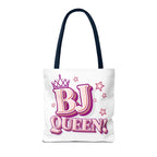 BJ Queen Tote Bag with cheeky design and colorful handles in three sizes