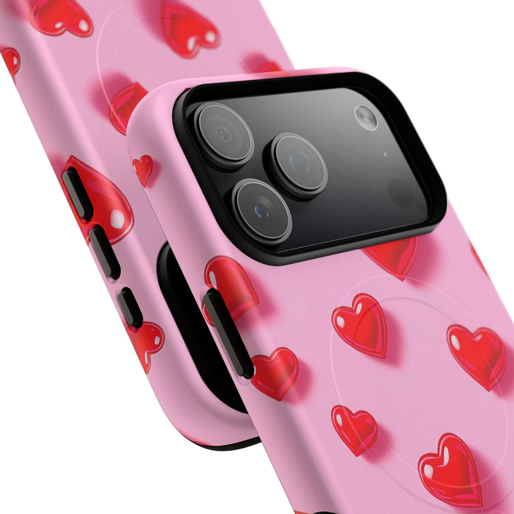 Pink Hearts iPhone Magsafe Phone Case