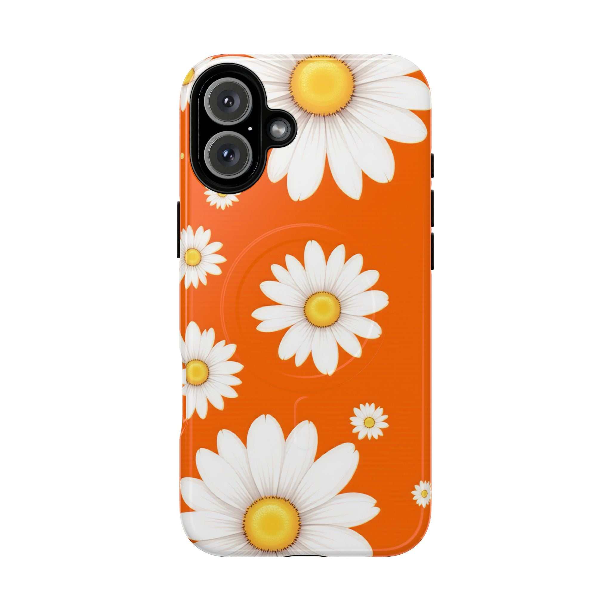 Orange Daisy Design iPhone Magsafe Phone Case