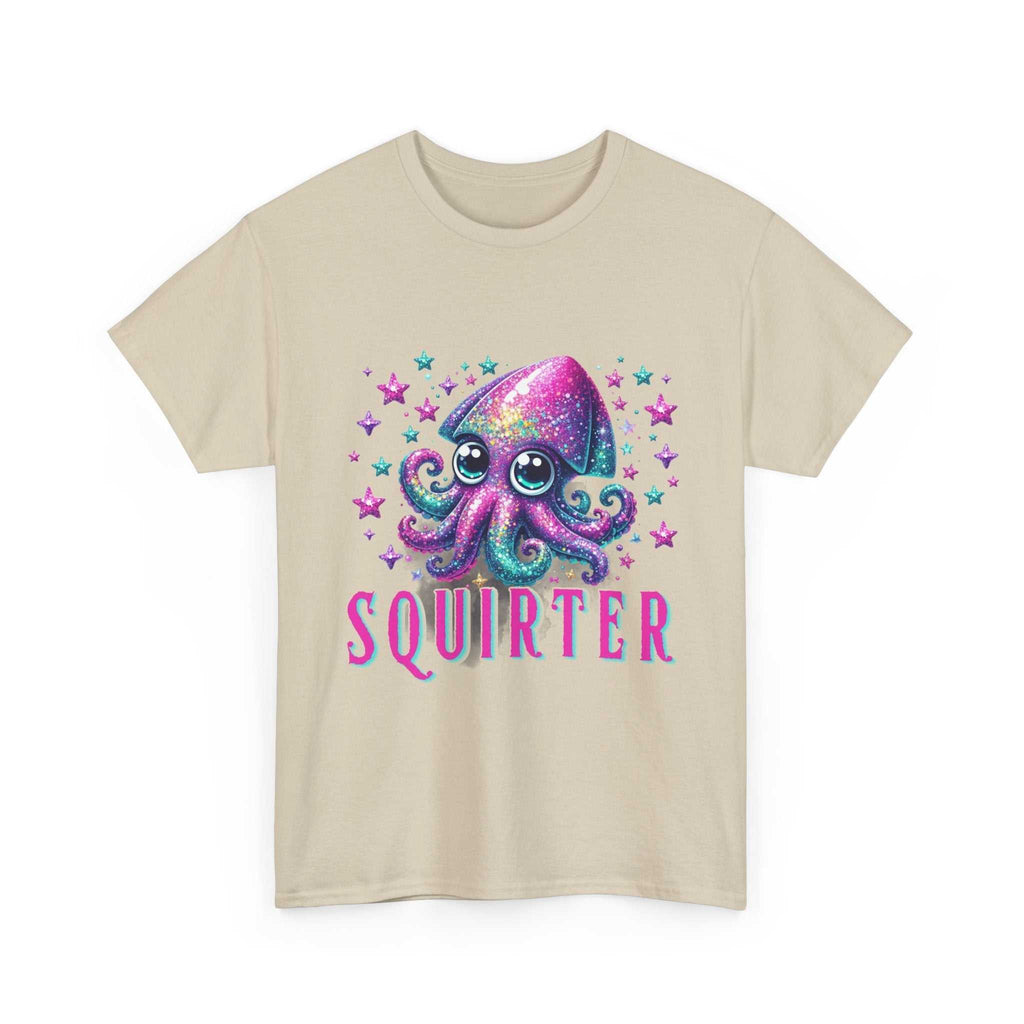 Squirter Fun Squid T-Shirt with cheeky squid design on soft cotton fabric