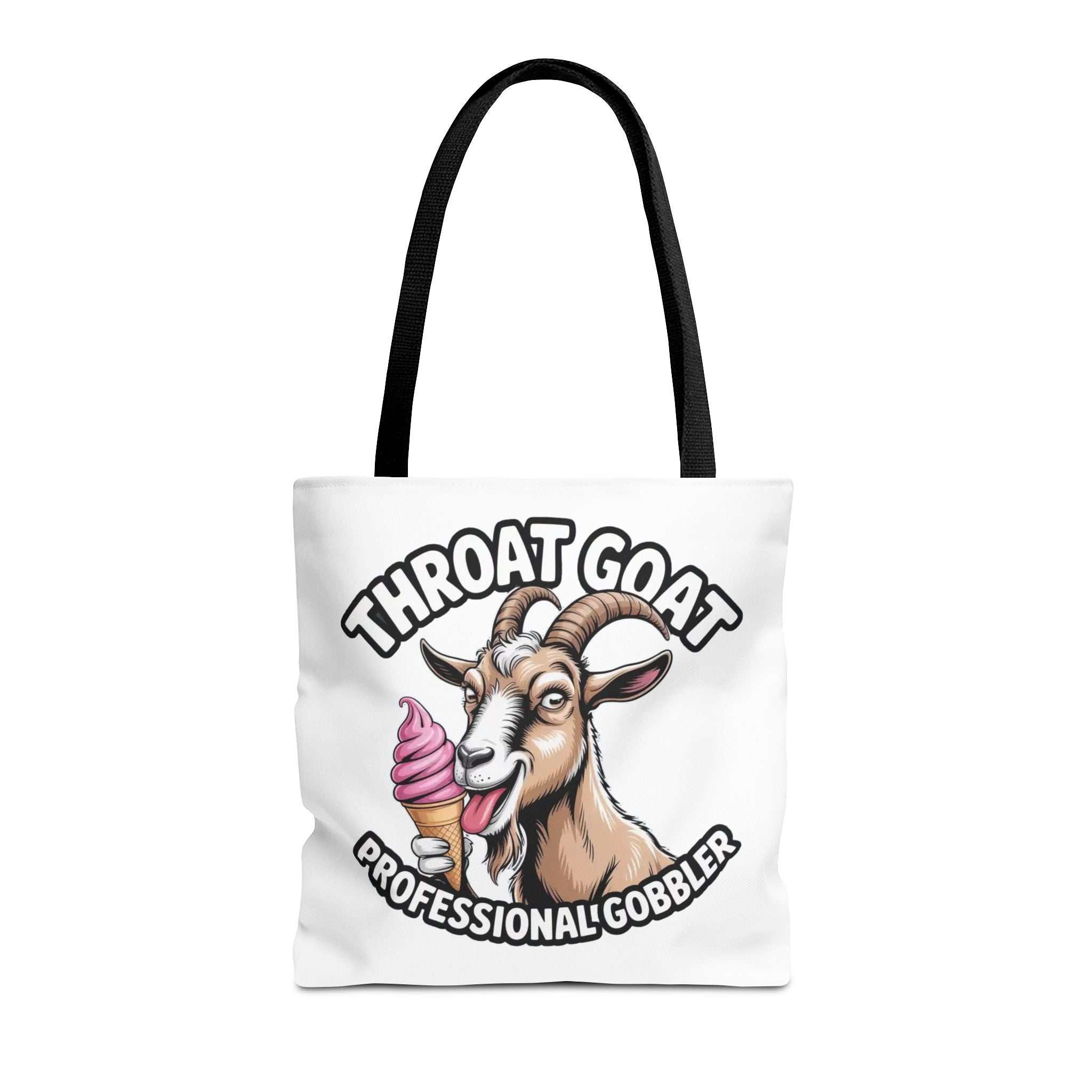 Cheeky Gobbler funny tote bag with colorful handles, durable polyester, and playful design for errands and shopping