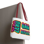 Zero Gag Reflex Tote Bag with cheeky design, durable spun polyester, multiple sizes and handle colors, perfect for everyday use