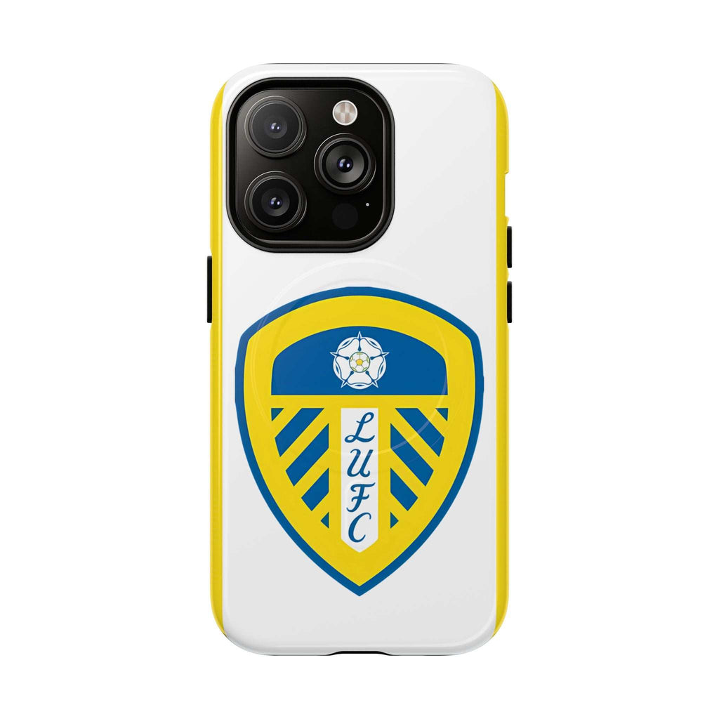 Leeds Utd MagSafe iPhone case white with club crest slim durable protective cover