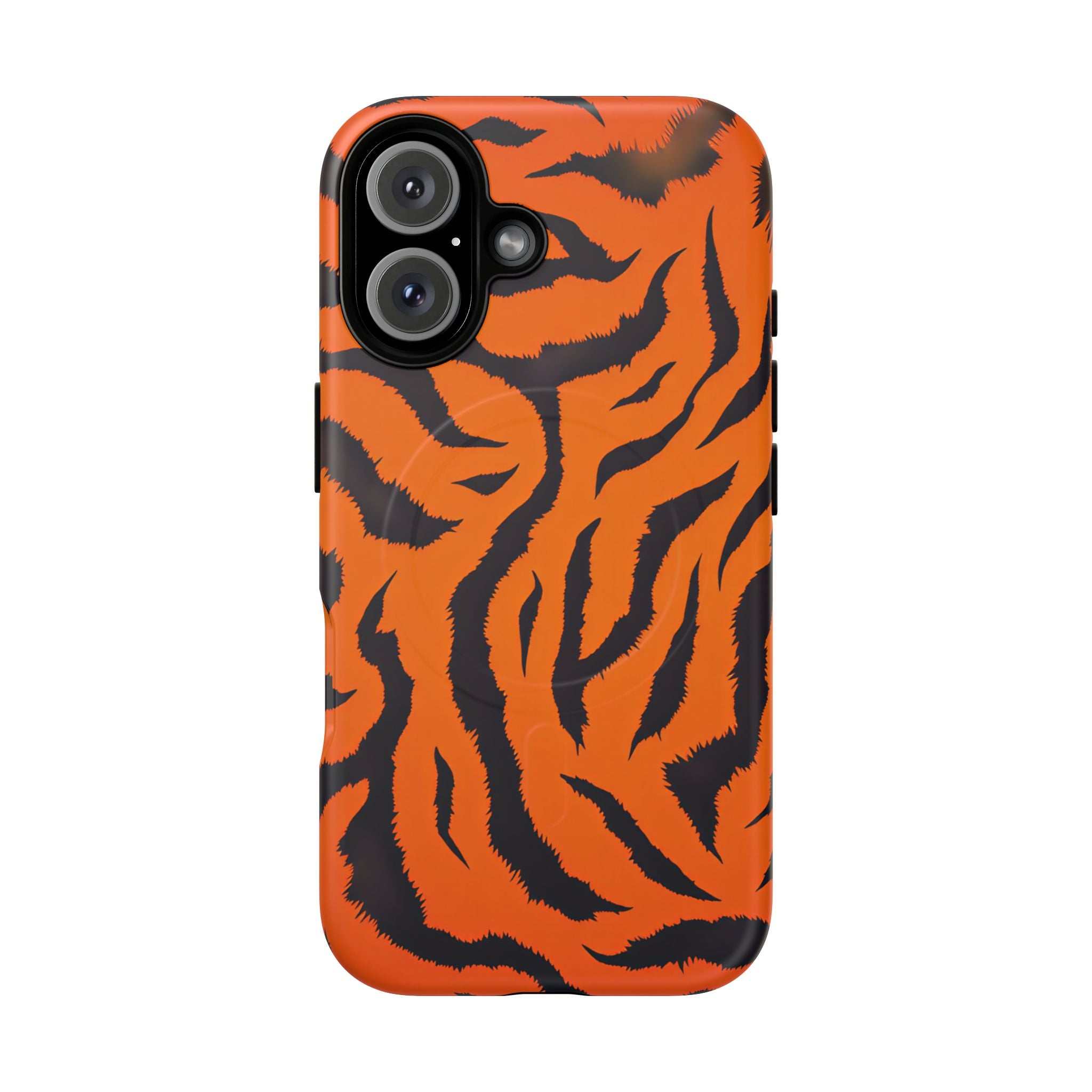 Orange Tiger Print iPhone Magsafe Phone Case