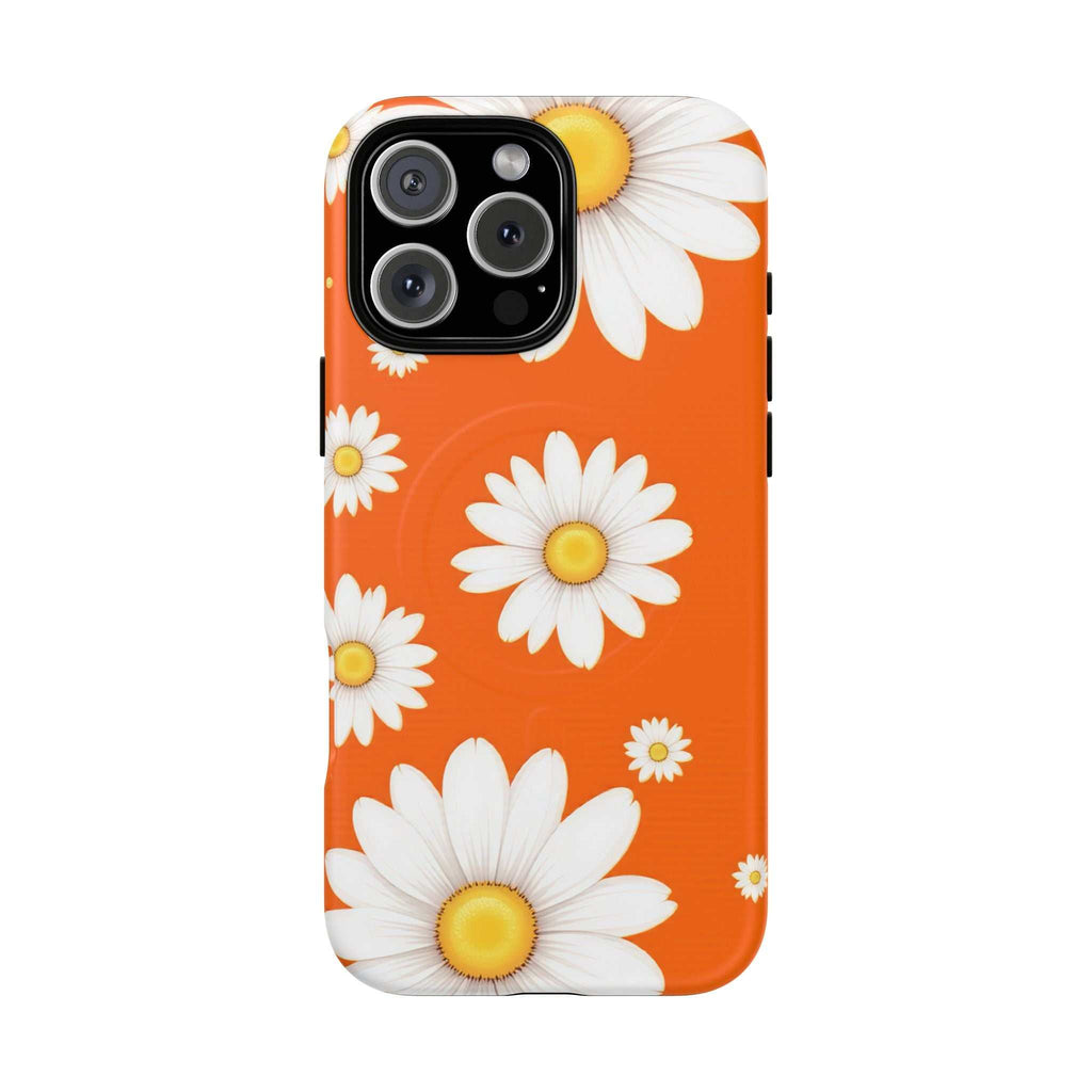 Orange Daisy Design iPhone Magsafe Phone Case