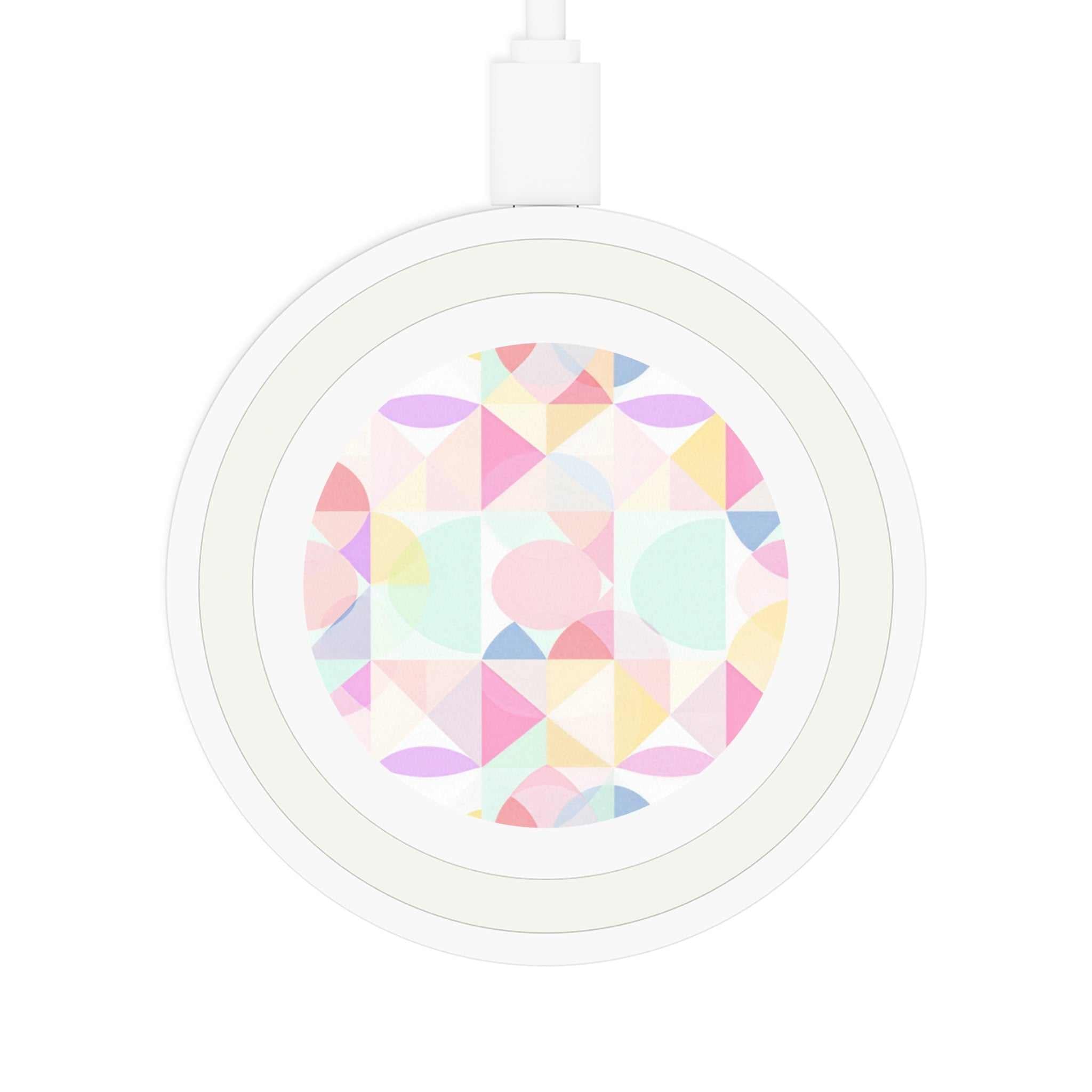 Pastel Geometric Design Wireless Charging Pad