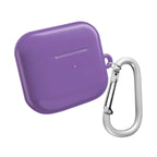 Purple AirPods Pro protective case with hard shell and carabiner clip