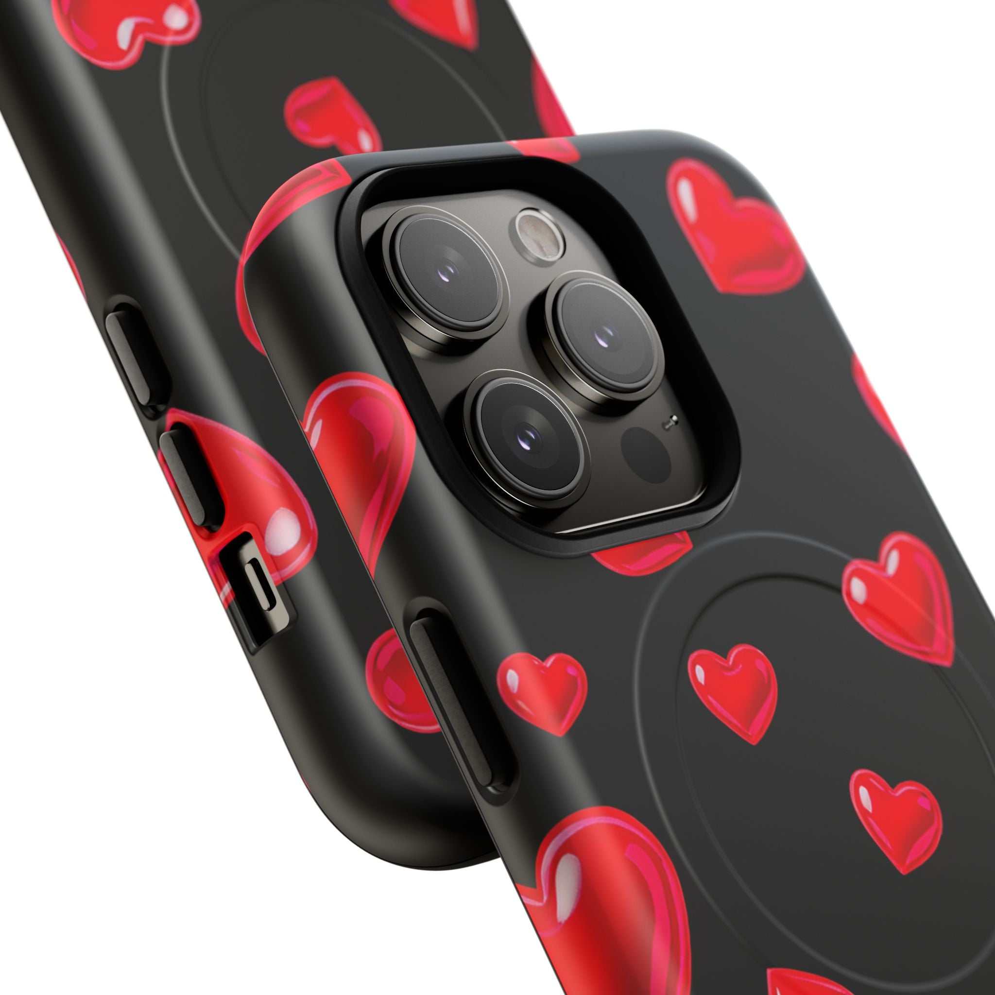 Black Hearts iPhone Magsafe Phone Case